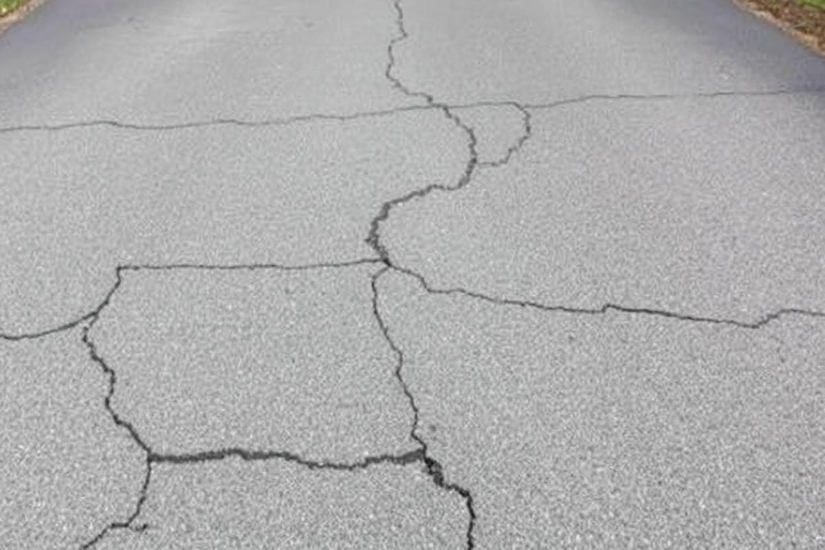 Avant les travaux d'asphalte